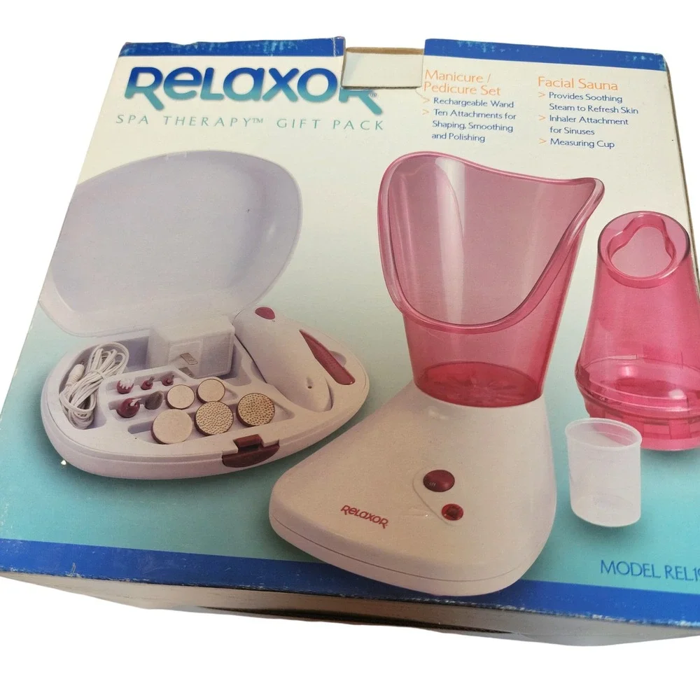 Relaxor Spa Therapy 3-Piece Gift Set‎ Manicure Pedicure & Facial Sauna